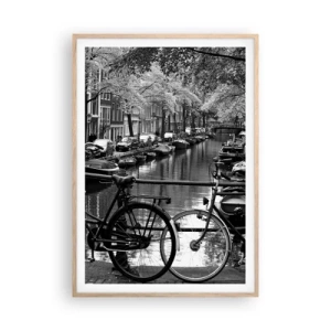 Poster in light oak frame - A Very Dutch View - 70x100 cm