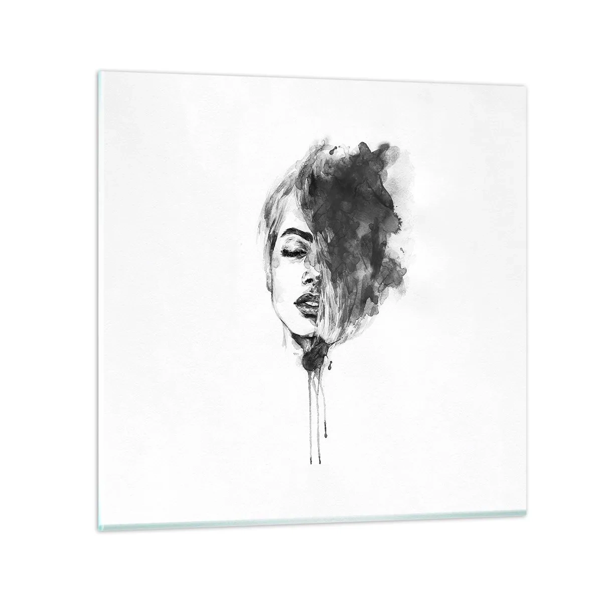 Glass picture - What Does a Girl Dream about? - 30x30 cm