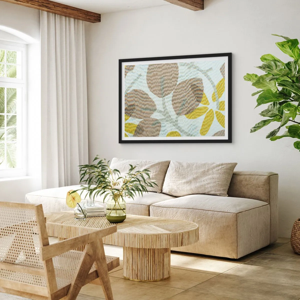 Poster in black frame - Composition in Full Sunlight - 70x50 cm