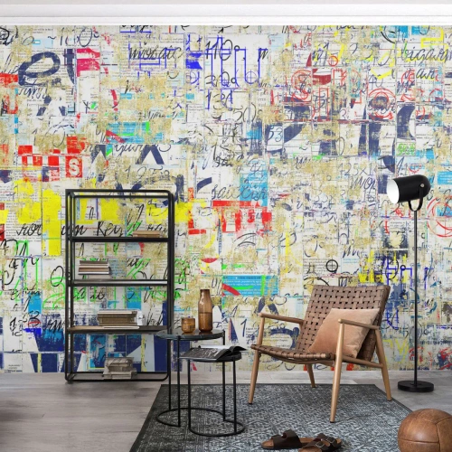 Photo Wallpaper Premium Sand - Feast for the Eyes - Graffiti, Mural, Youth - 350x256 cm