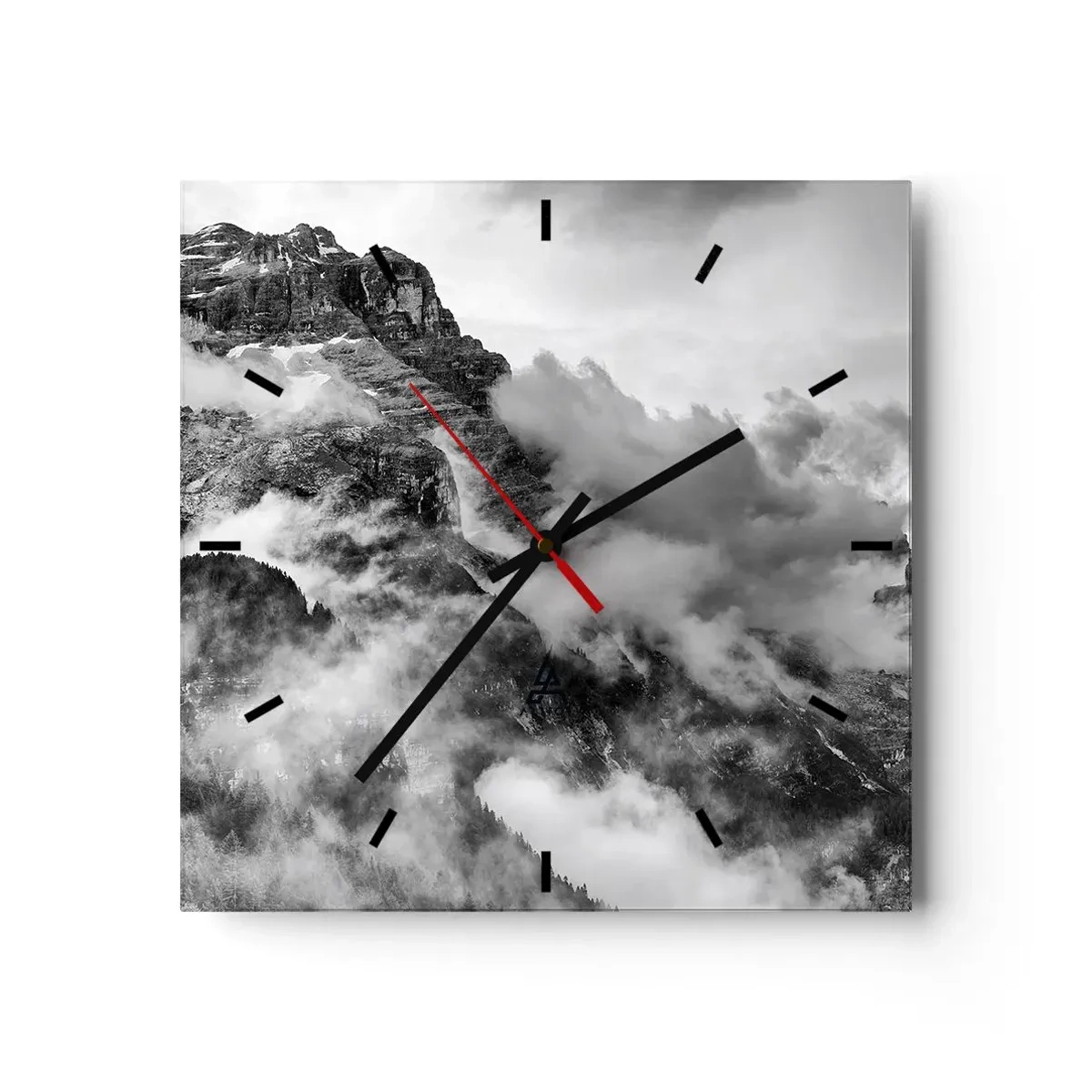 Wall clock - Clock on glass - Beautiful and Cruel - 30x30 cm