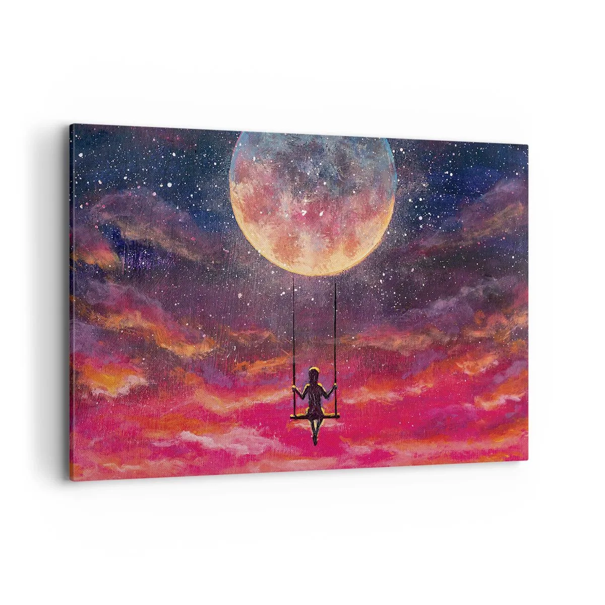Canvas picture - Swinging in the Clouds - 120x80 cm