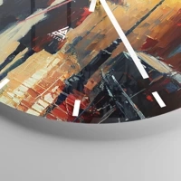 Clock face with lines