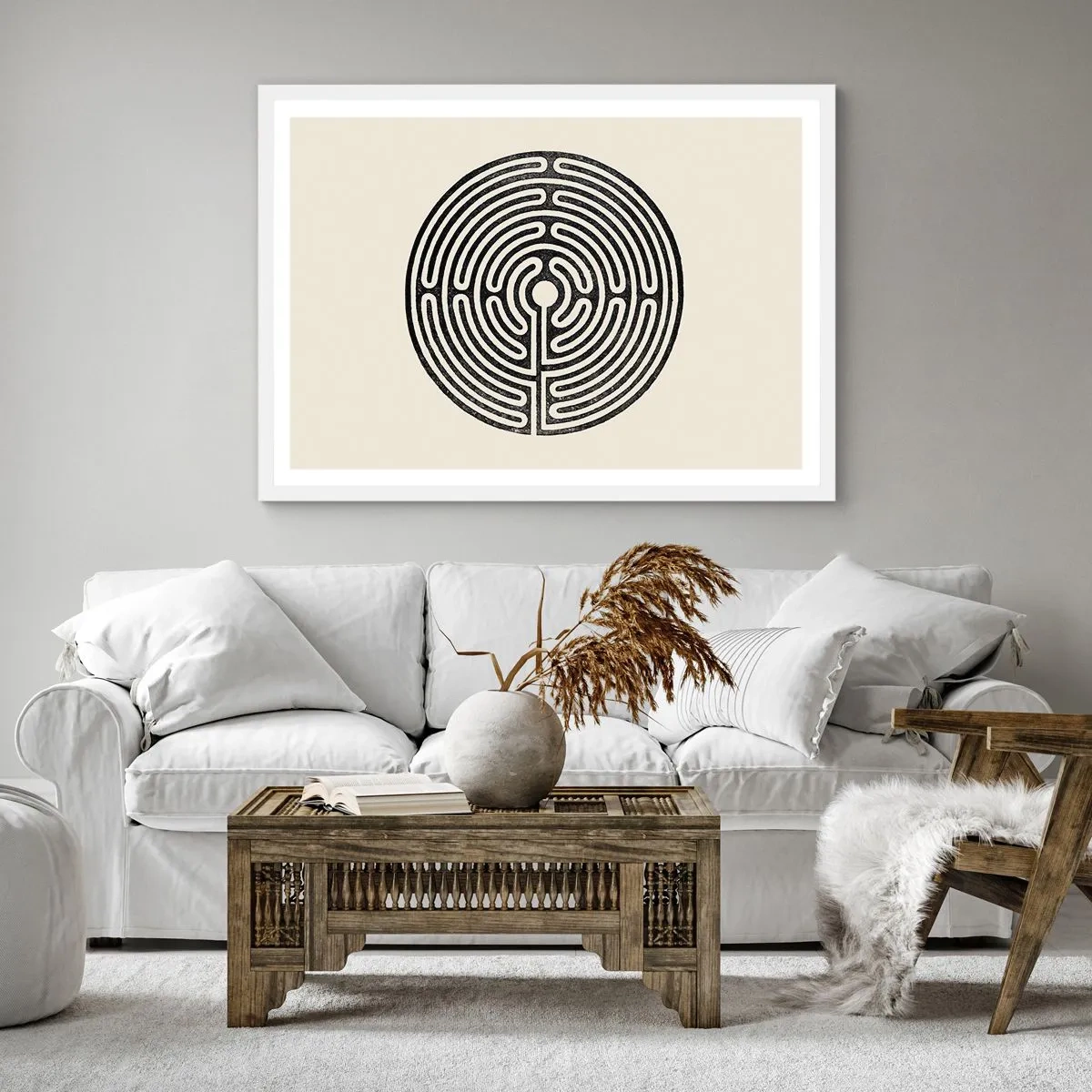 Poster in white frmae - Mysterious Order - 50x50 cm