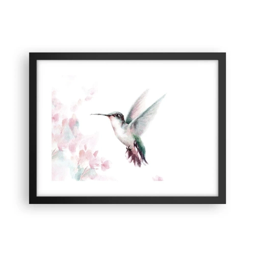 Poster in black frame - Stopped in Flutter - 40x30 cm