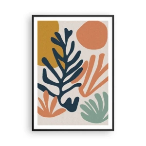 Poster in black frame - Coral Sea - 70x100 cm