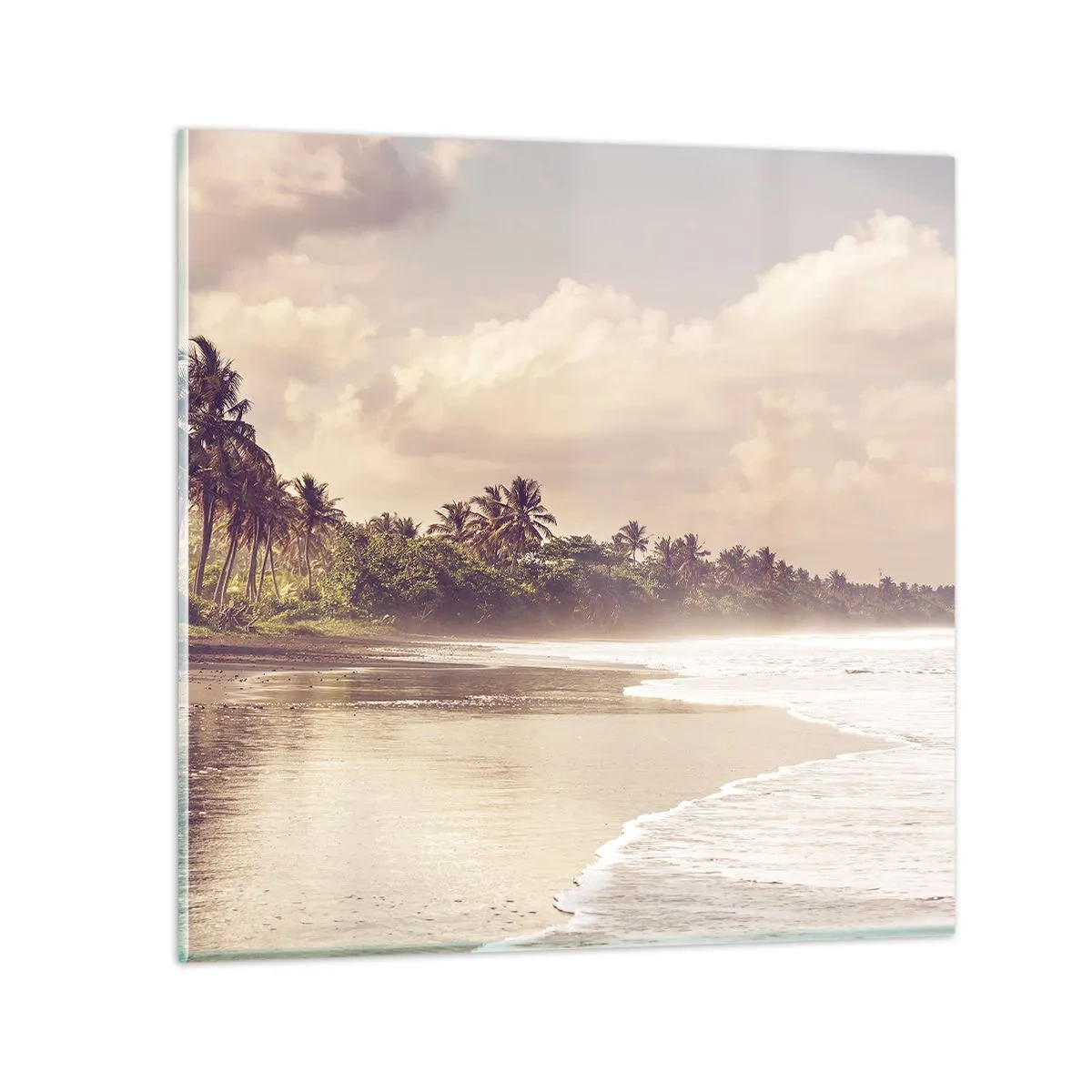 Glass picture - Caress of the Waves - 60x60 cm