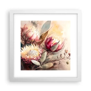 Poster in white frmae - Profile and En Face - 30x30 cm