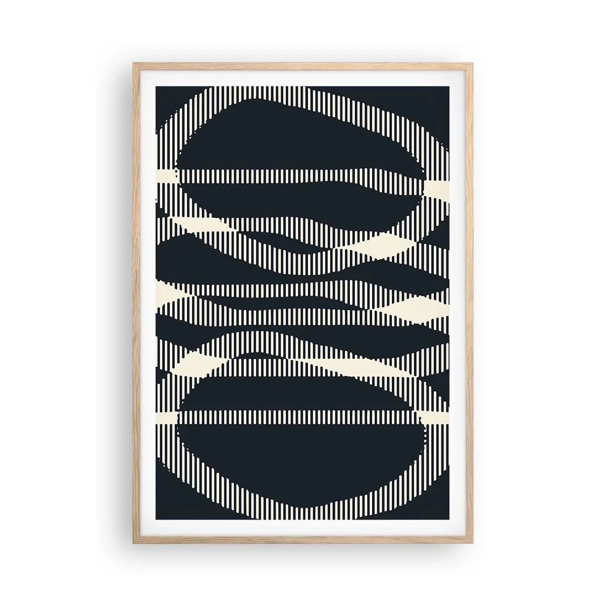 Poster in light oak frame - Attempt at Breaking Darkness - 70x100 cm