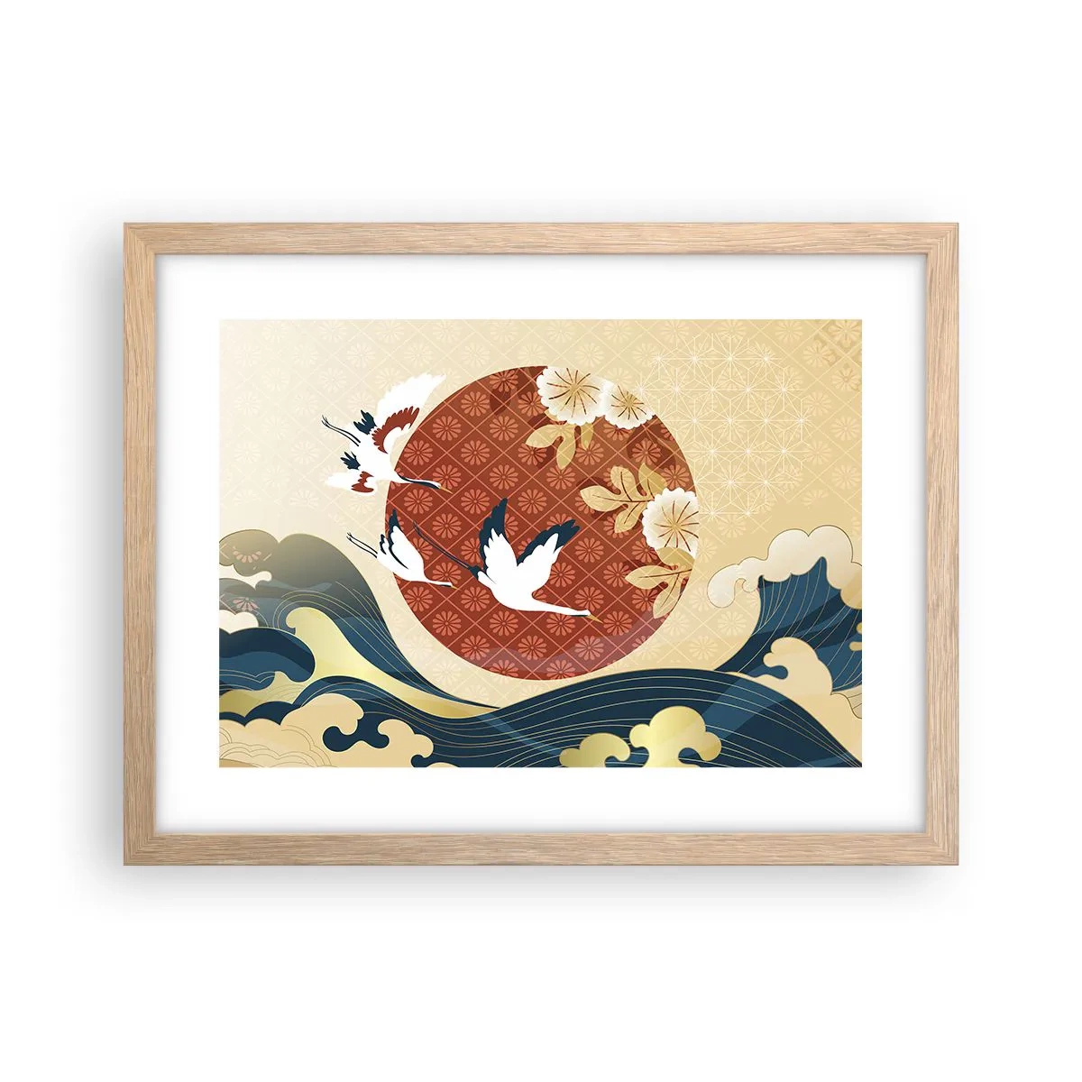 Poster in light oak frame - Japanese Tale - 40x30 cm
