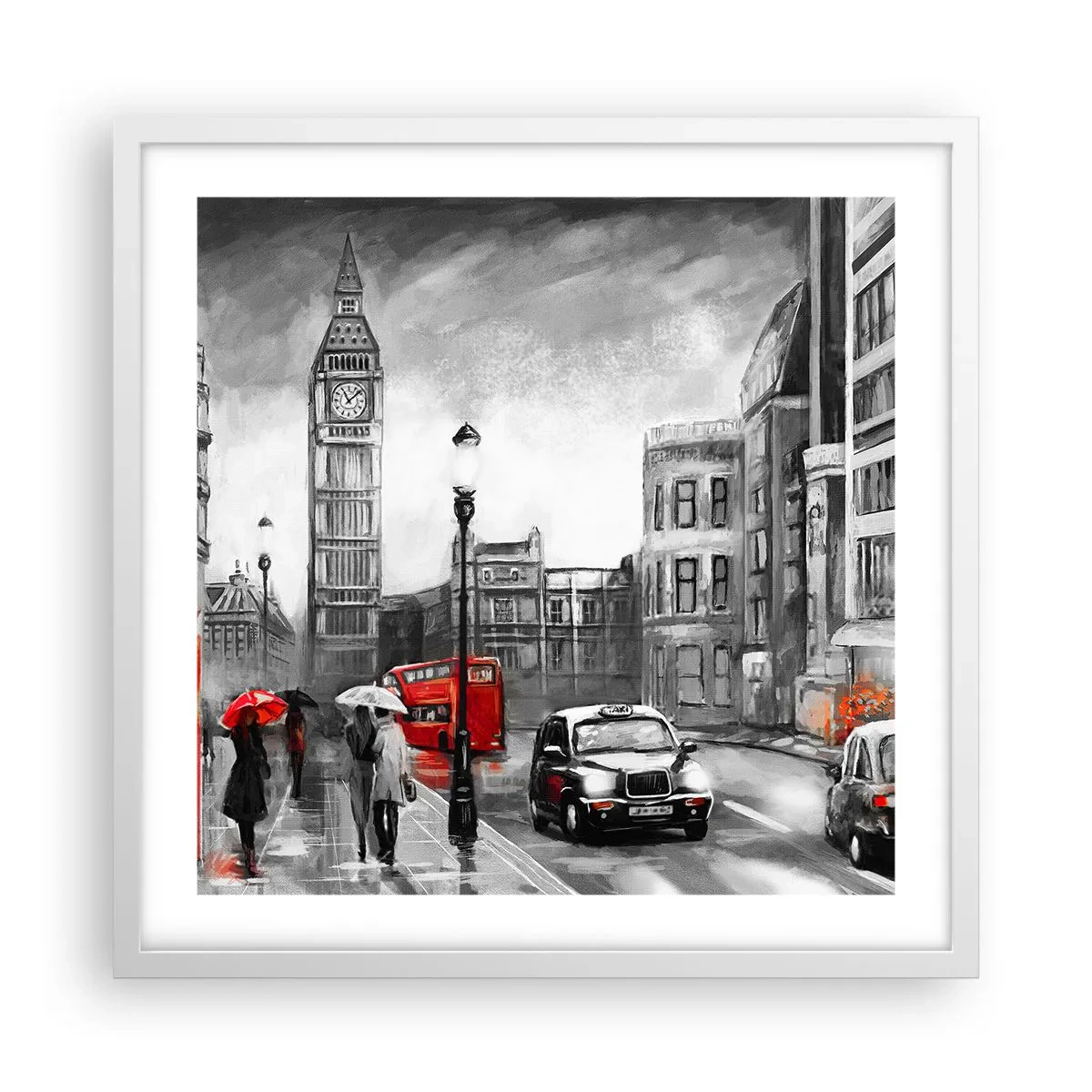 Poster in white frmae - Not Such a Grey City - 50x50 cm