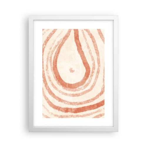 Poster in white frmae - Coral Circles - Composition - 30x40 cm