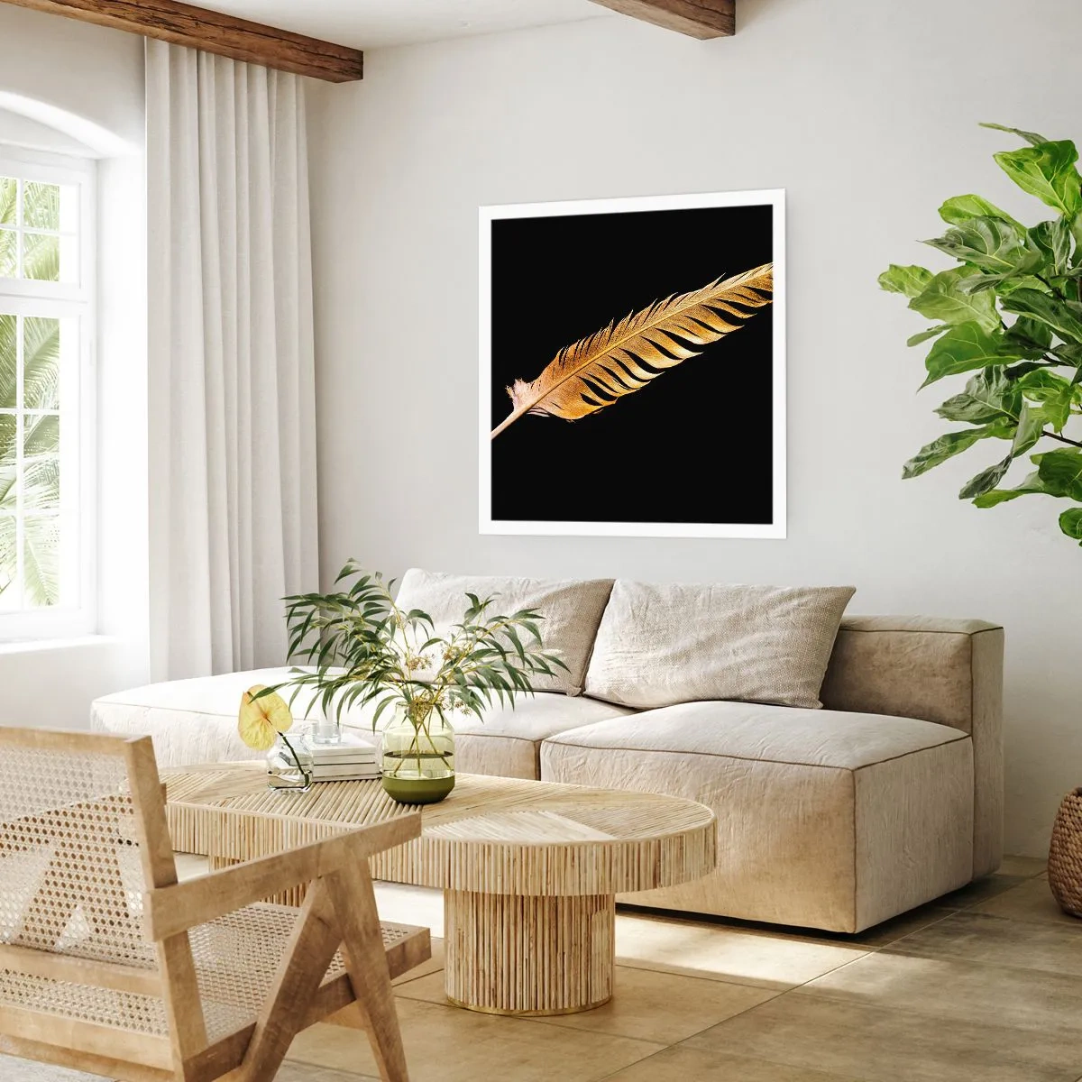 Poster - High-Class Feather - 60x60 cm