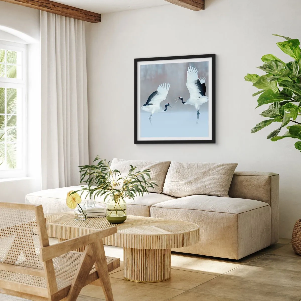 Poster in black frame - Dance in the Fog - 60x60 cm