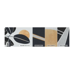 Photo Wallpaper Sample Premium Sand - Hot Summer's Day - Botany, Leaves, Minimalism - 100x30 cm