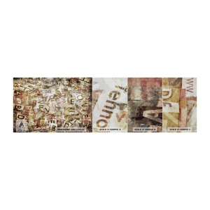 Photo Wallpaper Sample Premium Canvas - Jumbled up Words - Graffiti, Mural, Piece - 100x30 cm