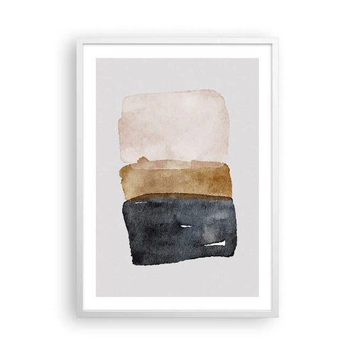 Poster in white frmae - Composition of the Colours of the Soil - 50x70 cm