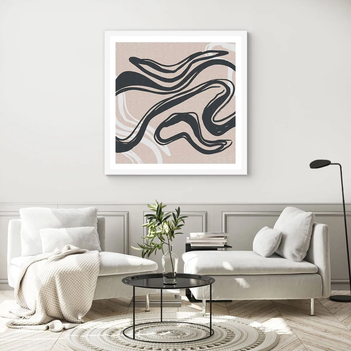 Poster in white frmae - Multiplied Expression - 30x30 cm