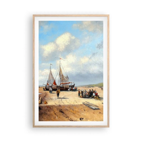 Poster in light oak frame - After a Successful Catch - 61x91 cm