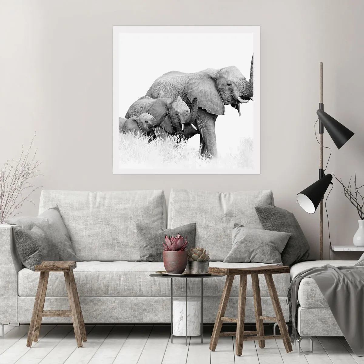 Poster - One, Two, Three - 30x30 cm