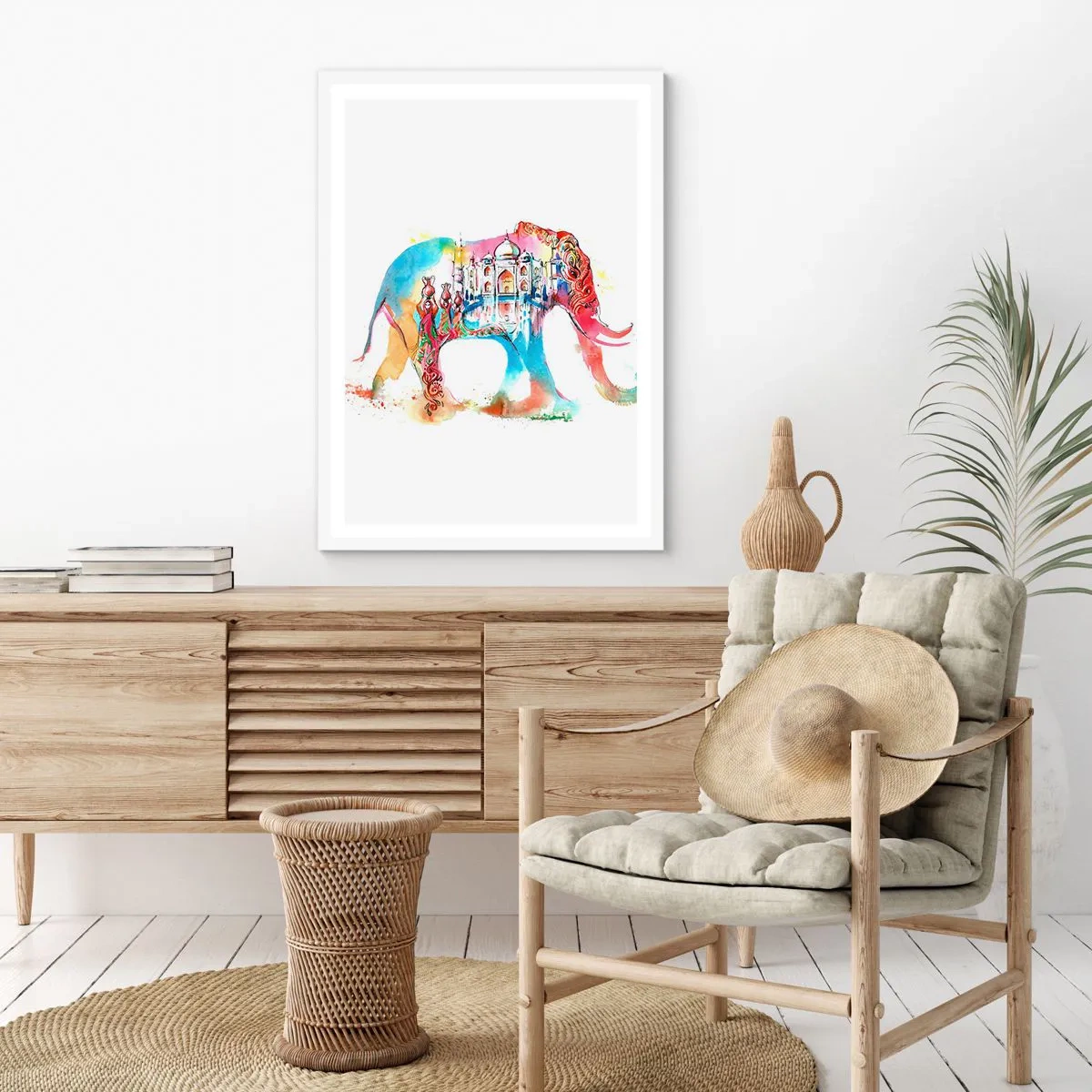 Poster in white frmae - India - Atmosphere of Love - 70x100 cm