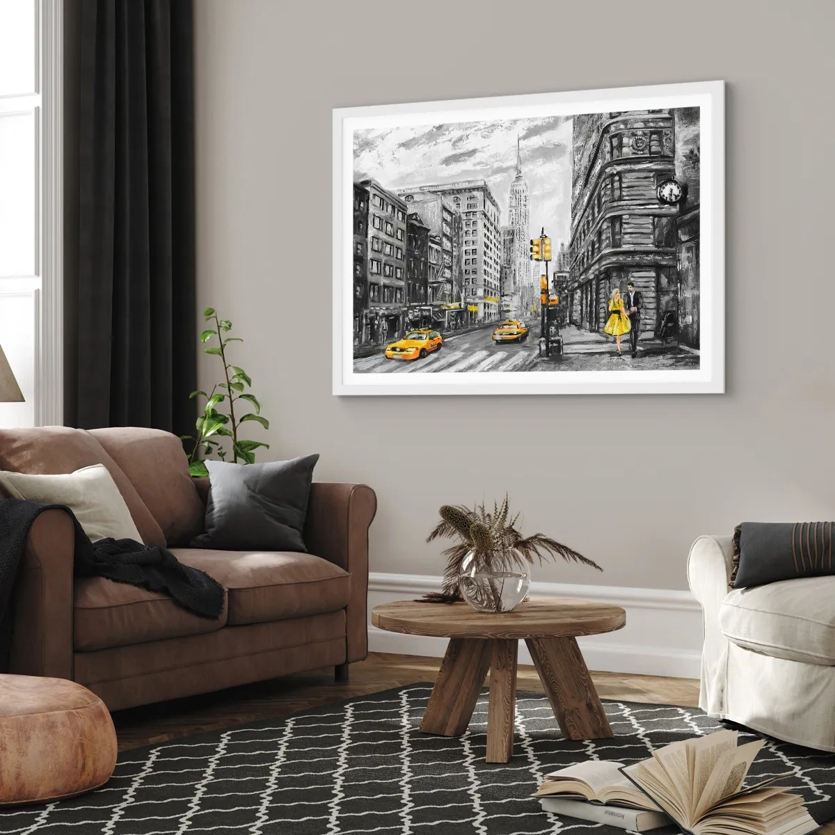 Poster in white frmae - New York Tale - 40x30 cm