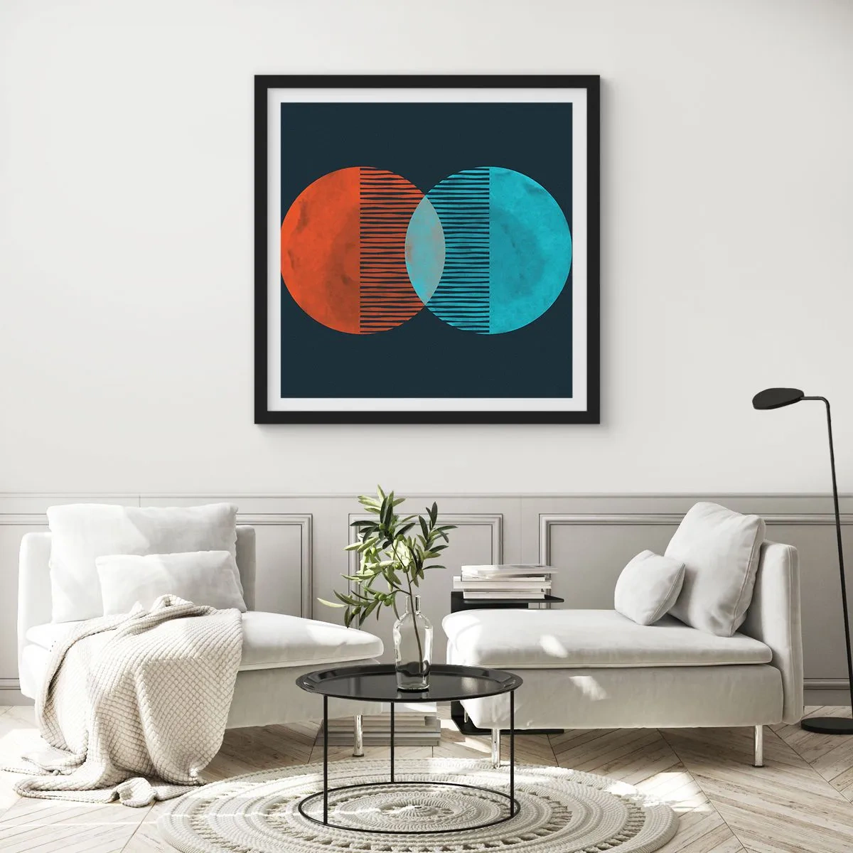 Poster in black frame - Astronomical Fantasy - 40x40 cm