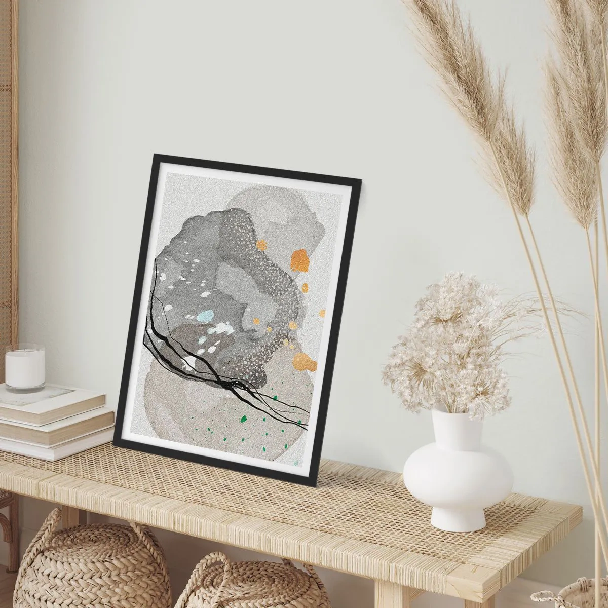 Poster in black frame - Organic Composition  - 30x40 cm