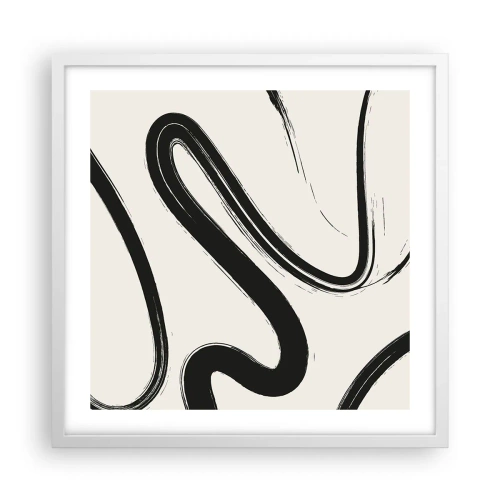 Poster in white frmae - Black and White Fancy - 50x50 cm
