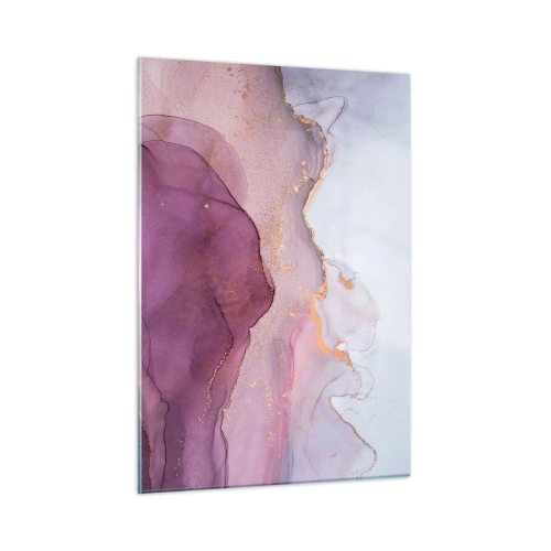 Glass picture - Waves of Violet and Purple - 50x70 cm