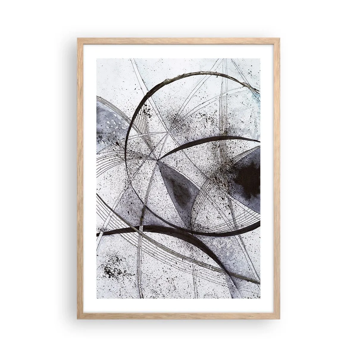 Poster in light oak frame - Futuristic Fantasy - 50x70 cm