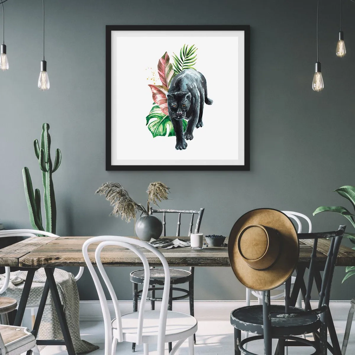 Poster in black frame - Wilderness of the Heart - 50x50 cm