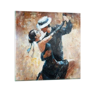 Glass picture - Rudolf Valentino Style - 50x50 cm