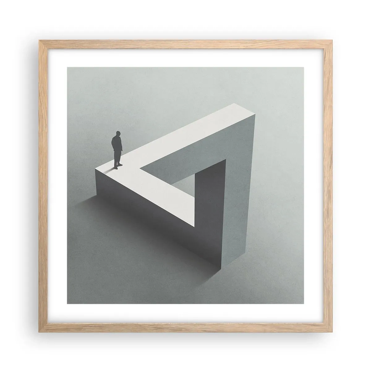 Poster in light oak frame - And Yet It Is Possible - 50x50 cm