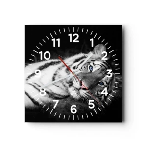 Wall clock - Clock on glass - Wilderness and Calm - 40x40 cm