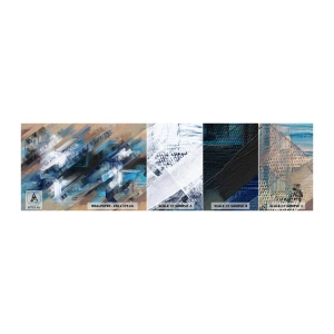 Photo Wallpaper Sample Self-Adhesive Deluxe Sticker - On the Blue Slant - Piece, Abstraction, Paints - 100x30 cm