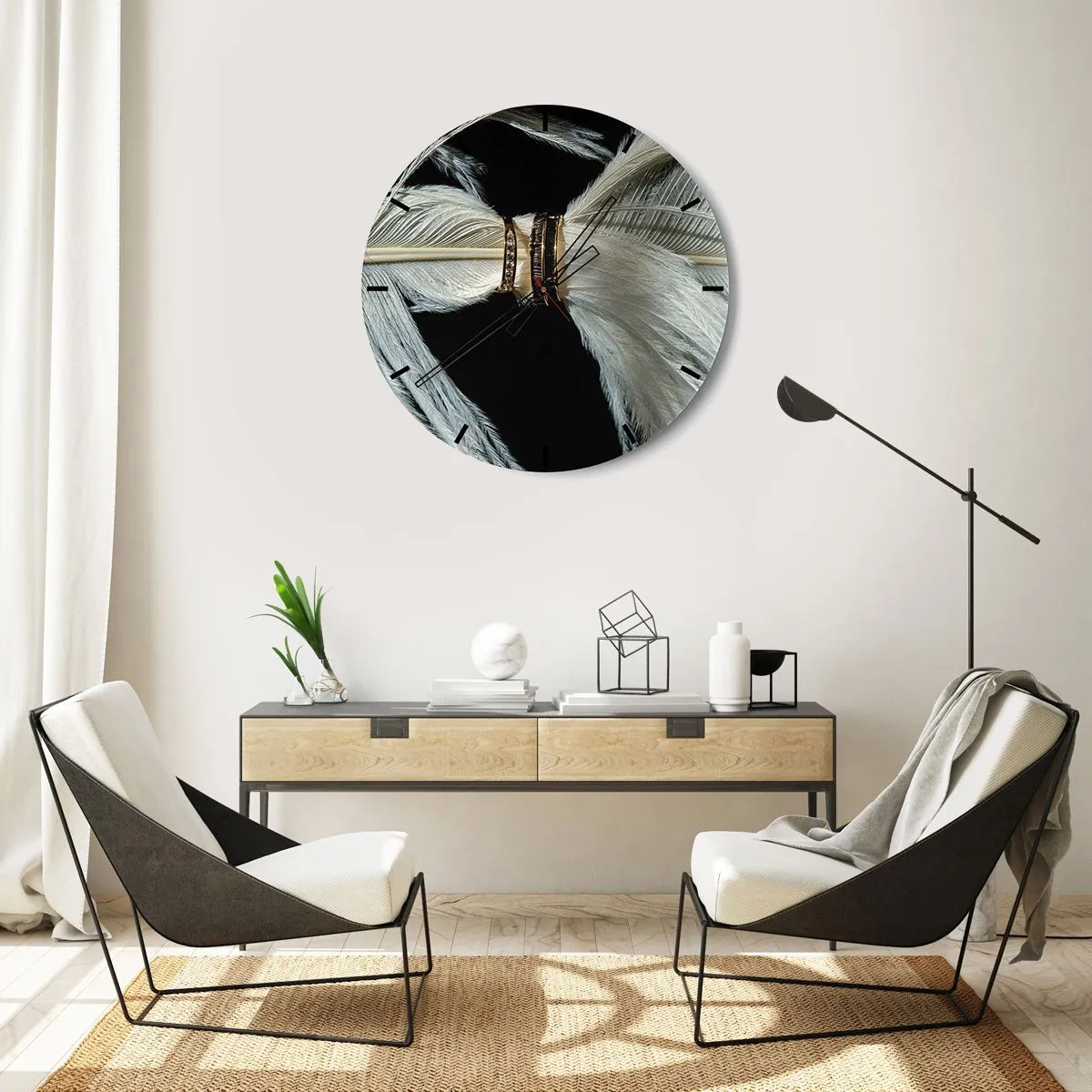 Wall clock - Clock on glass - …and I won't Leave You… - 40x40 cm