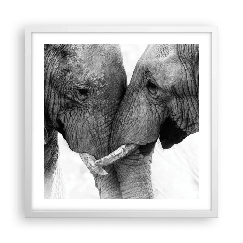 Poster in white frmae - Hearty Confession - 50x50 cm