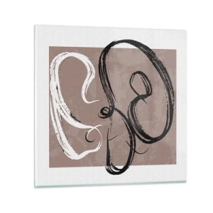 Glass picture - Composition -In Search of Completeness - 70x70 cm