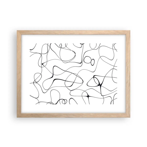Poster in light oak frame - Life Paths, Trails of Fortune - 40x30 cm