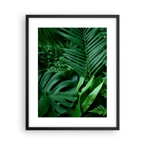 Poster in black frame - In a Green Hug - 40x50 cm