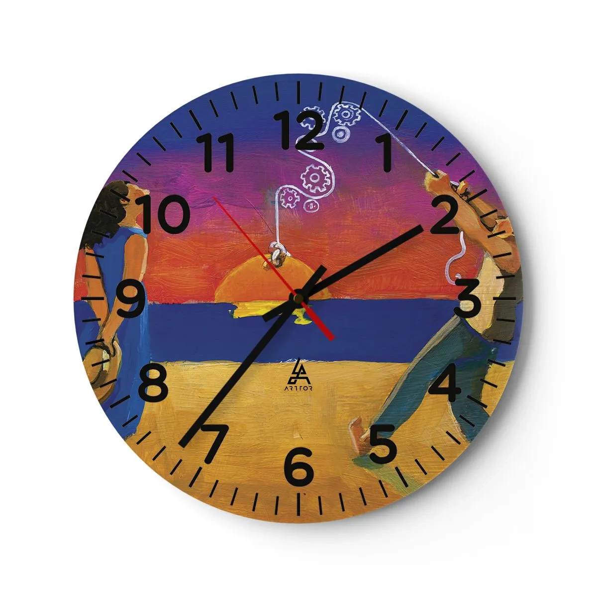 Wall clock - Clock on glass - More than a Star from the Sky - 40x40 cm