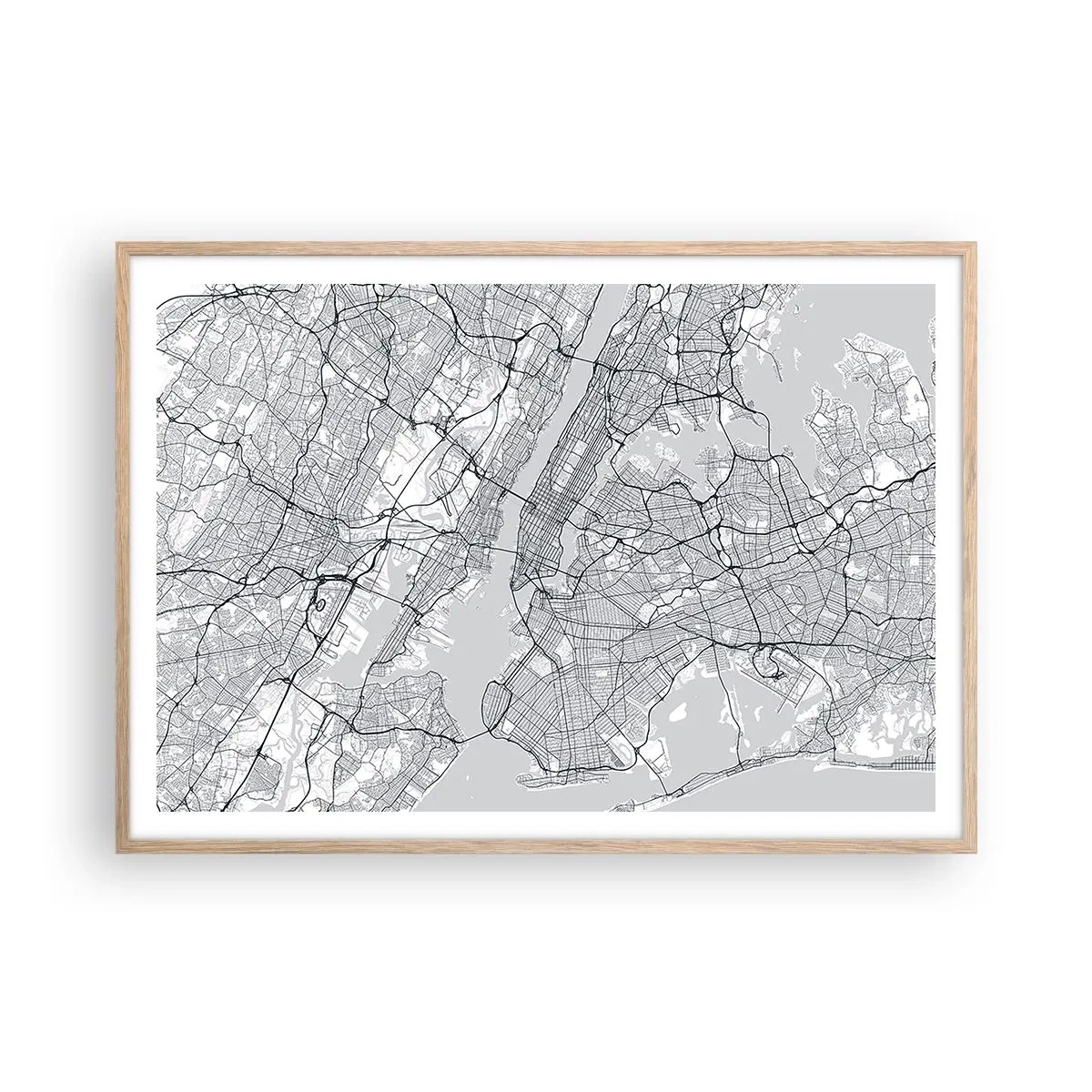 Poster in light oak frame - Anatomy of Metropolis - 100x70 cm