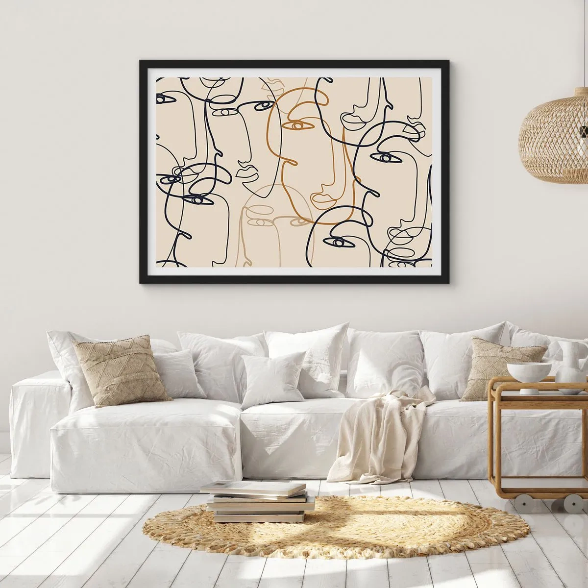 Poster in black frame - Multiplied Portrait - 70x50 cm