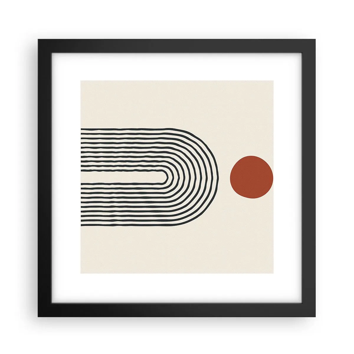 Poster in black frame - Magnetism of Shapes and Colours - 30x30 cm