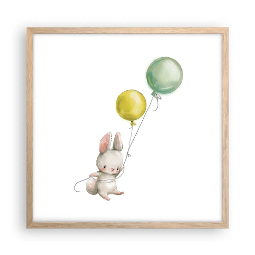 Poster in light oak frame - I Will Fly Too! - 50x50 cm