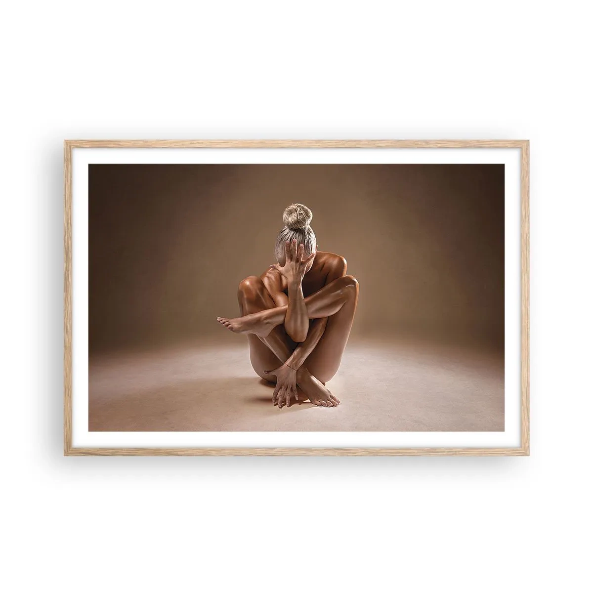 Poster in light oak frame - Unity of Body and Spirit - 91x61 cm