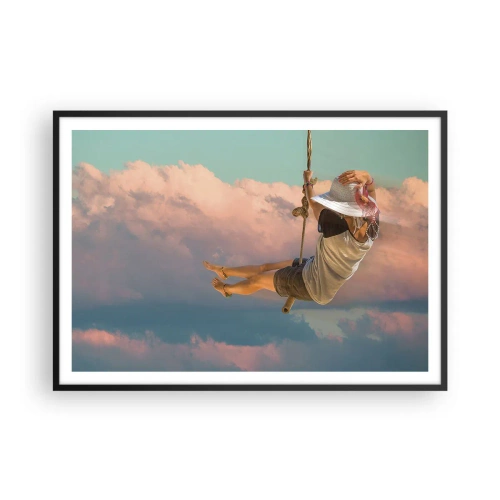 Poster in black frame - Fun in the Clouds - 100x70 cm