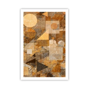 Poster - Cubist Study in Brown - 61x91 cm