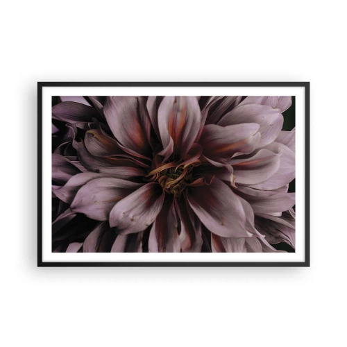 Poster in black frame - Flowery Heart - 91x61 cm